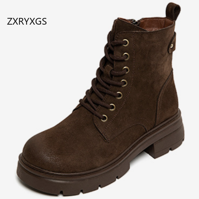Crossfit Youtube - ZXRYXGS Sepatu Bot Kulit Matte dengan