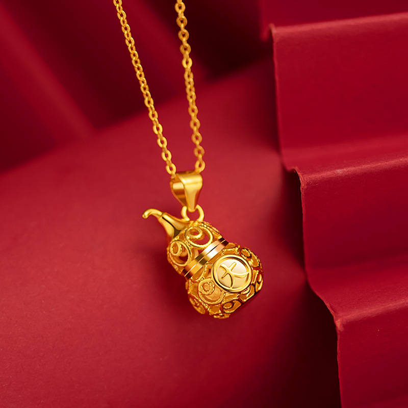 Battle Rope Anchor - Kalung emas murni 18K liontin Labu