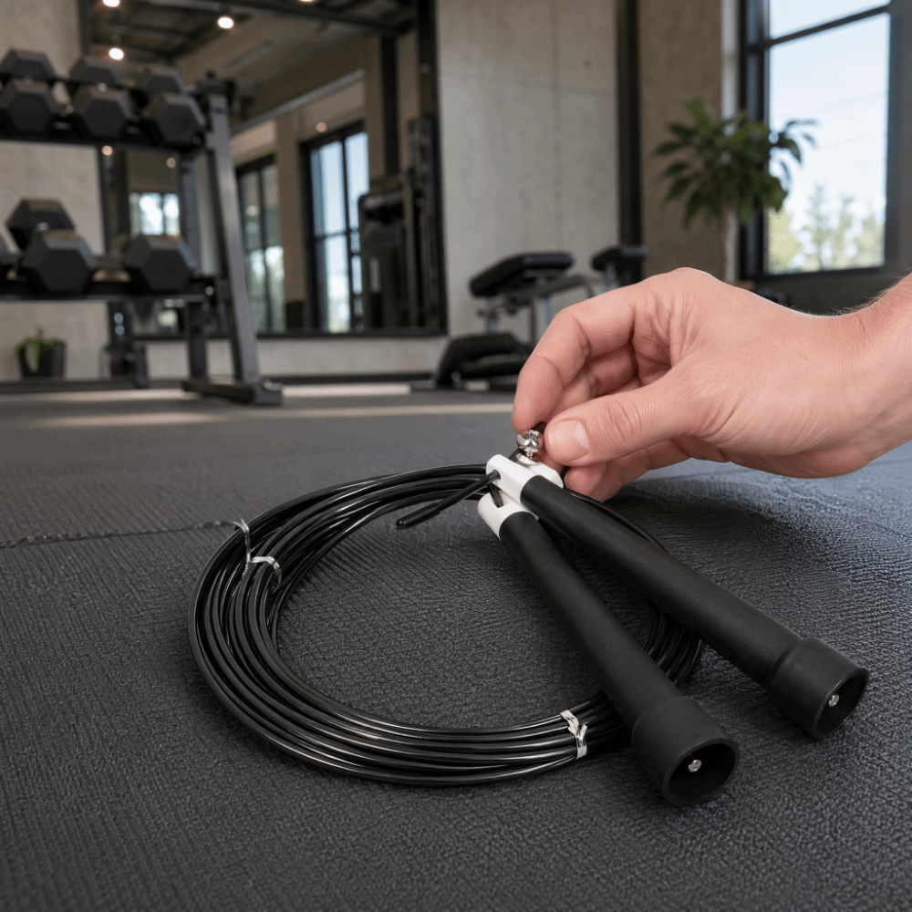 Skipping Rope Pvc - Tali Lompat Kawat Baja Portabel Bebas