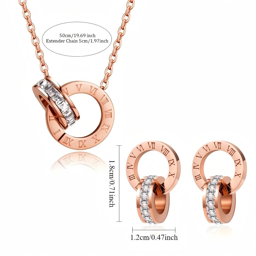 Set Perhiasan Elegan Rose Gold - Battle Rope Anchor ulasan dan harga