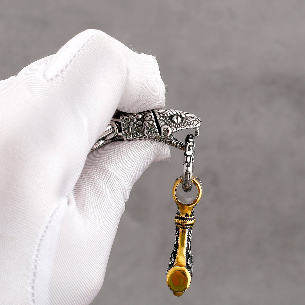 Nordic Odin kepala ular kalung - Battle Rope Anchor ulasan dan harga