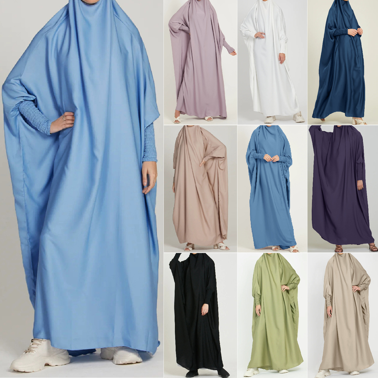 Gaun Jubah Warna Solid Gaun Pa - Crossfit Indonesia ulasan dan harga