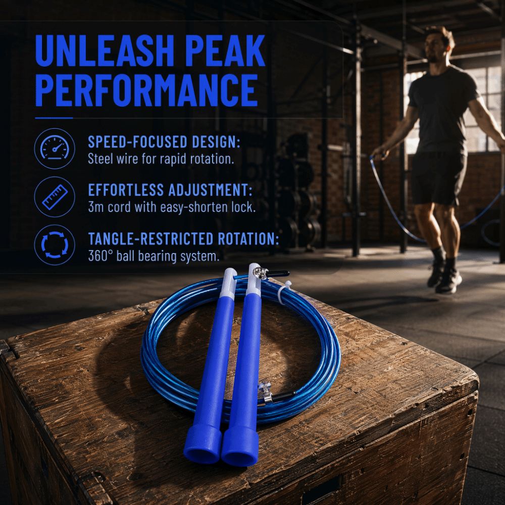Tali Lompat Kawat Baja Portabe - Skipping Rope Pvc ulasan dan harga