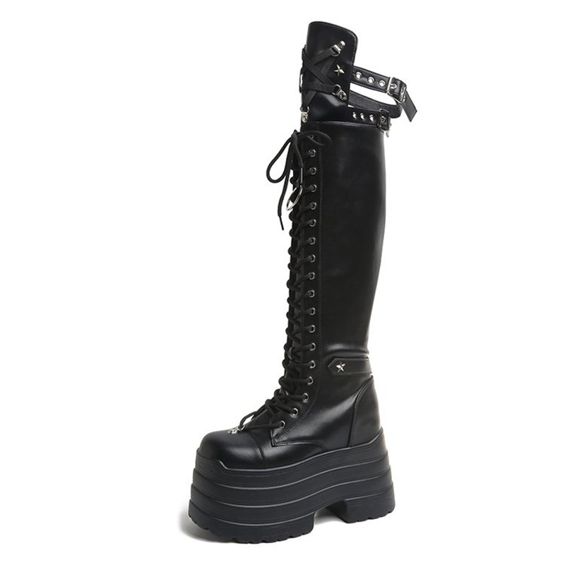 Sepatu Boots Wanita Punk Baru  - Crossfit Youtube ulasan dan harga