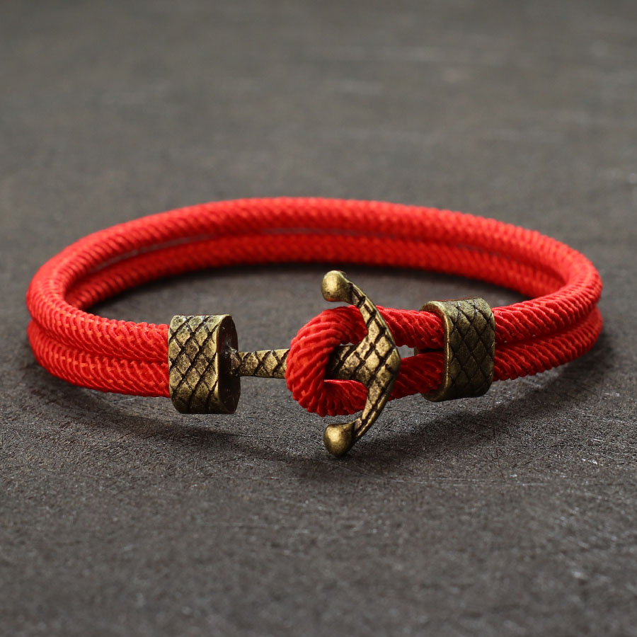 Gelang Pria Hiphop Rock Warna  - Battle Rope Anchor ulasan dan harga