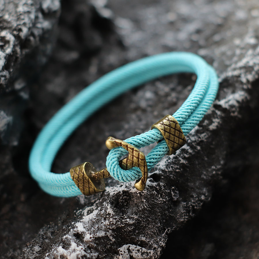 Gelang Pria Hiphop Rock Warna  - Battle Rope Anchor ulasan dan harga